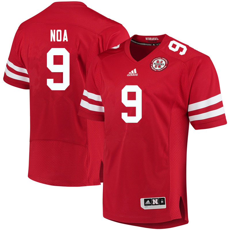 Men #9 Kanawai Noa Nebraska Cornhuskers College Football Jerseys Sale-Red